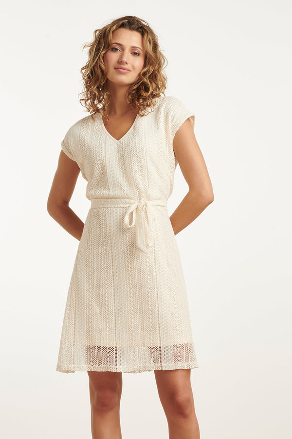 smashed lemon 25122 Lace-Achtige Jurk | White