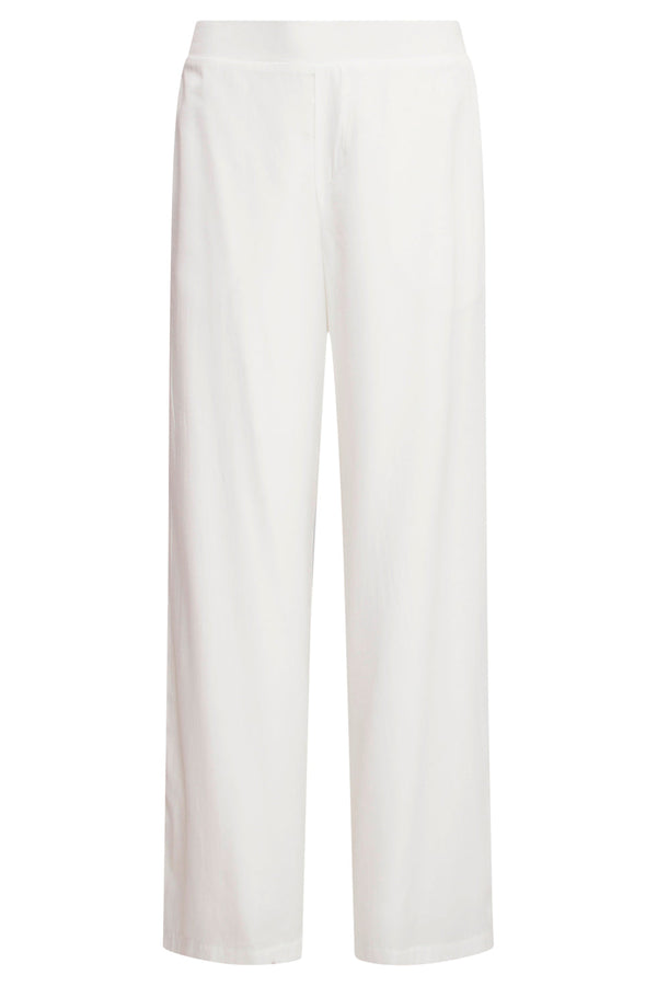 Smashed Lemon 25141 Te Rayon Satin Broek | White