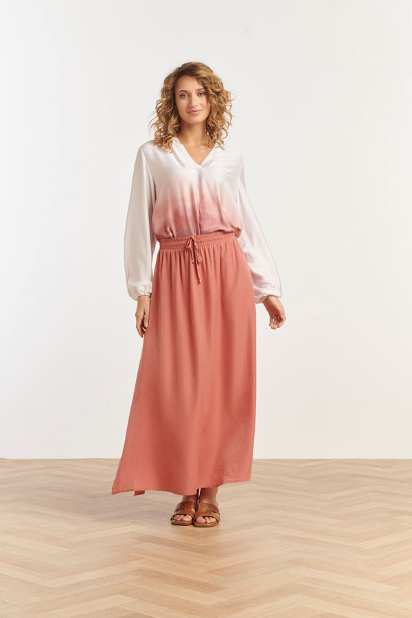 smashed lemon 25143 Rayon Satin Maxi Rok | Old Pink smashed lemon 25143 Rayon Satin Maxi Rok | Old Pink