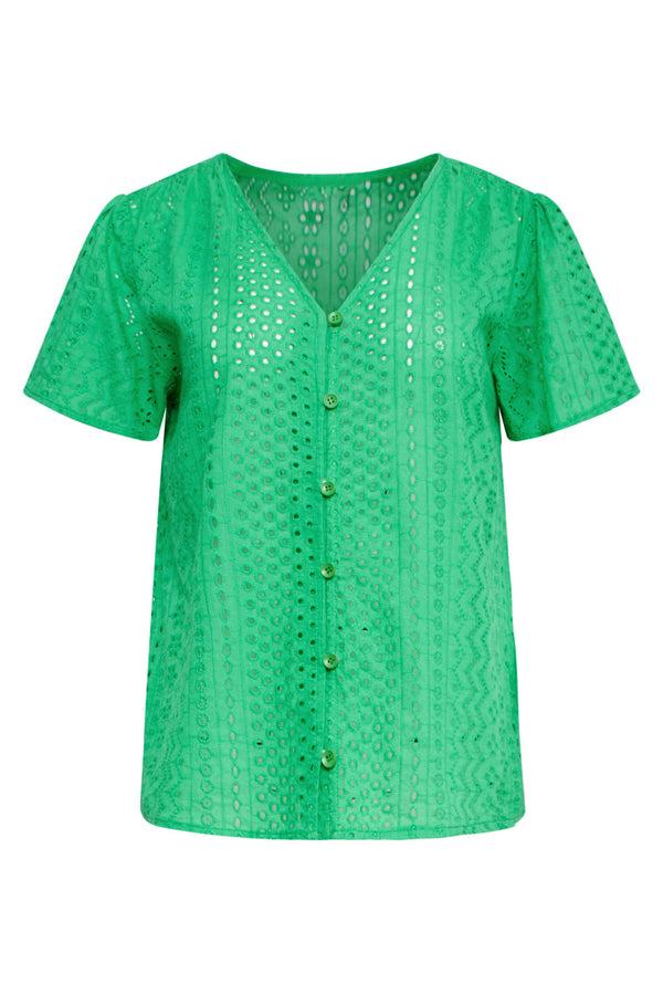 Smashed Lemon 25147 Fel Brie Anglaise Blouse | Green