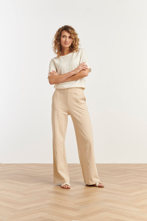 Smashed Lemon 25169 Bladtextuur Top | White