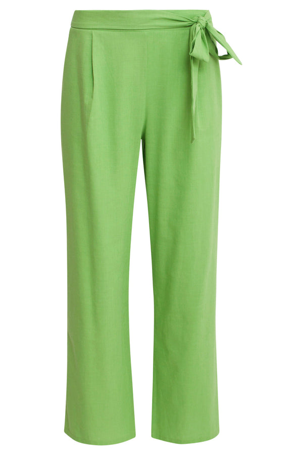 Smashed Lemon 25177 Lime Linnen Broek | Light Green