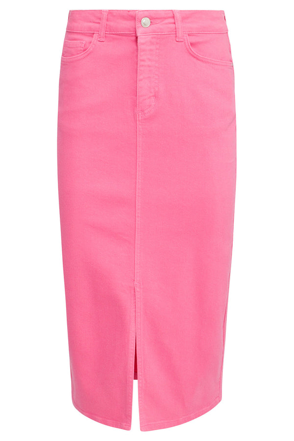 Smashed Lemon 25205 Denim Midi Rok | Pink
