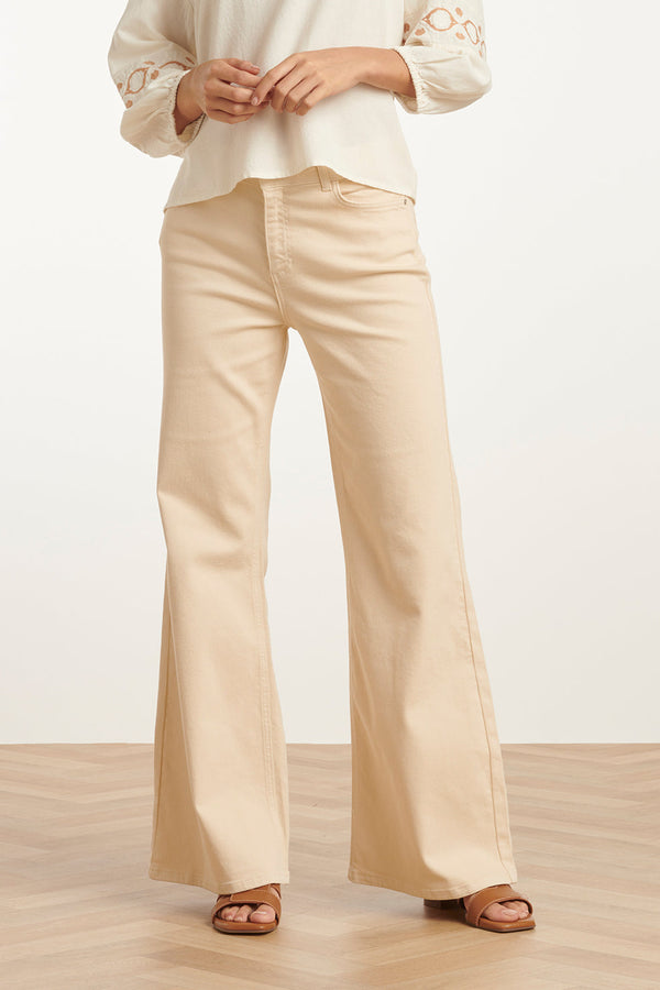Smashed Lemon 25206 Flared Jeans | Sand