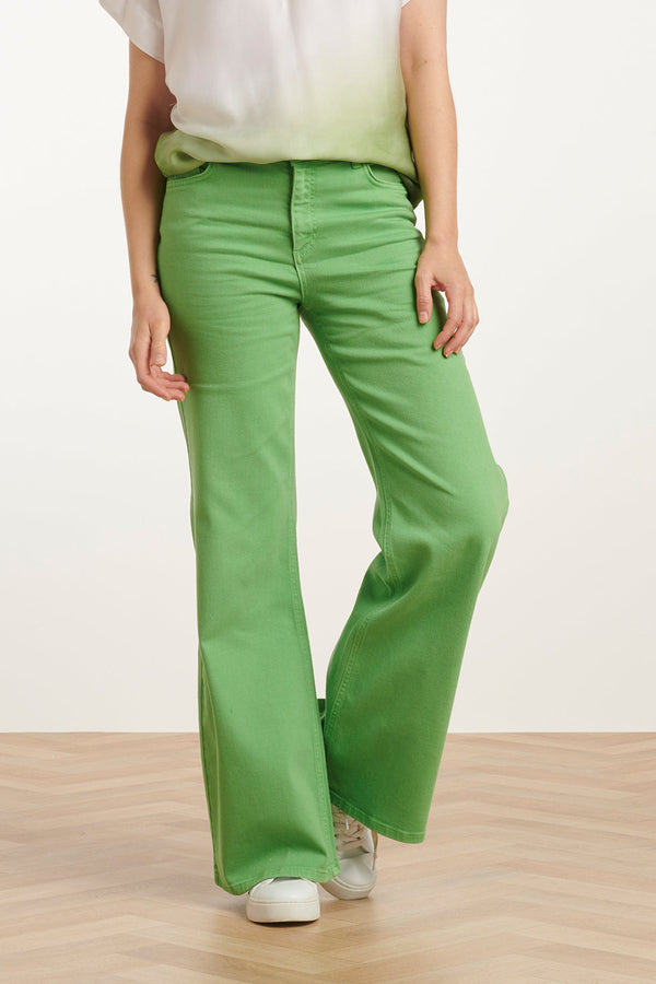 Smashed Lemon 25206 Licht Flared Jeans | Light Green