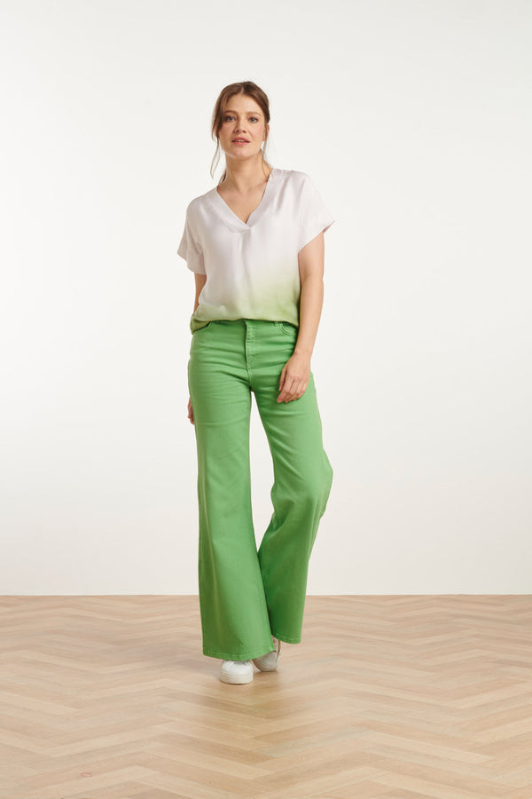 smashed lemon 25206 Licht Flared Jeans | Light Green
