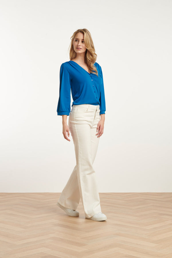 Smashed Lemon 25207 Te Denim Straight Jeans | White