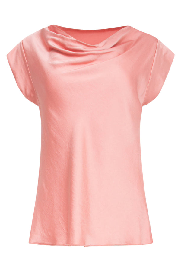 Smashed Lemon 25212 Waterfall Satijn Top | Old Pink