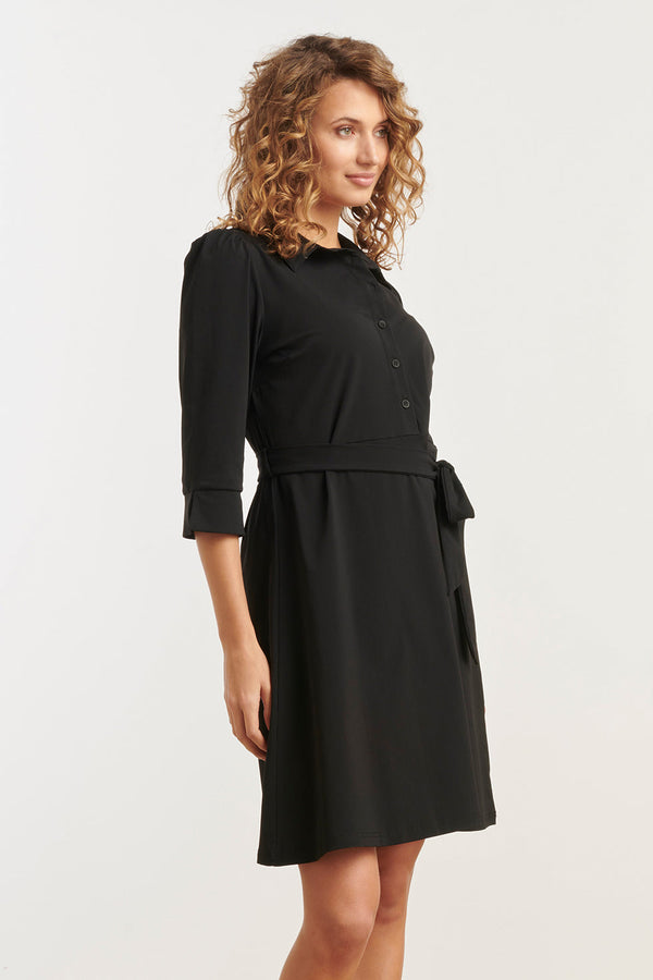 Smashed Lemon 25243 Travel Kwaliteit Jurk | Black