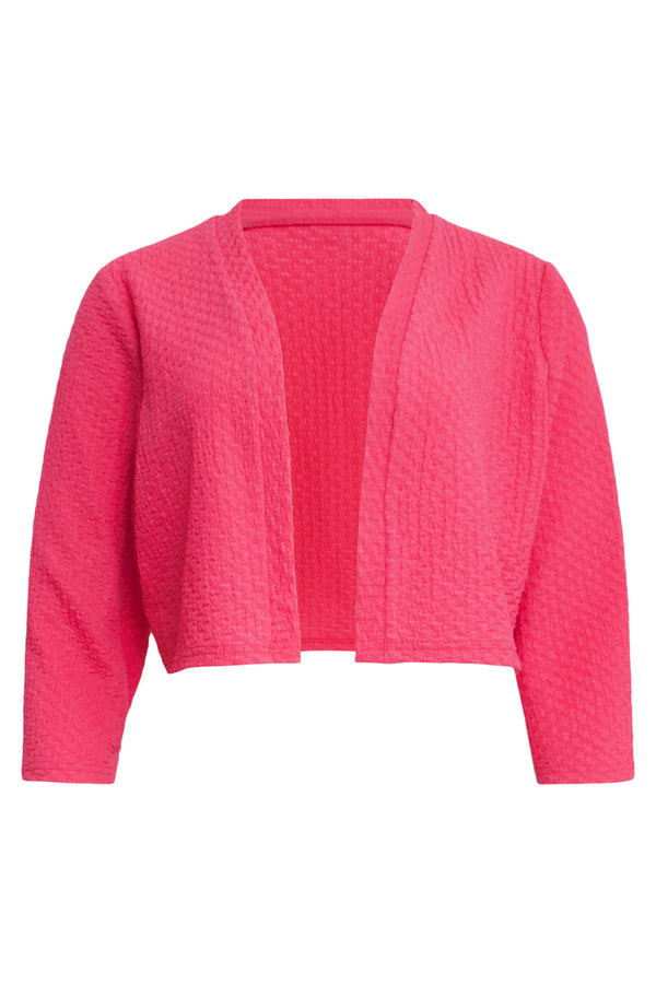 Smashed Lemon 25269 Stretchy Crinkle Bolero | Pink