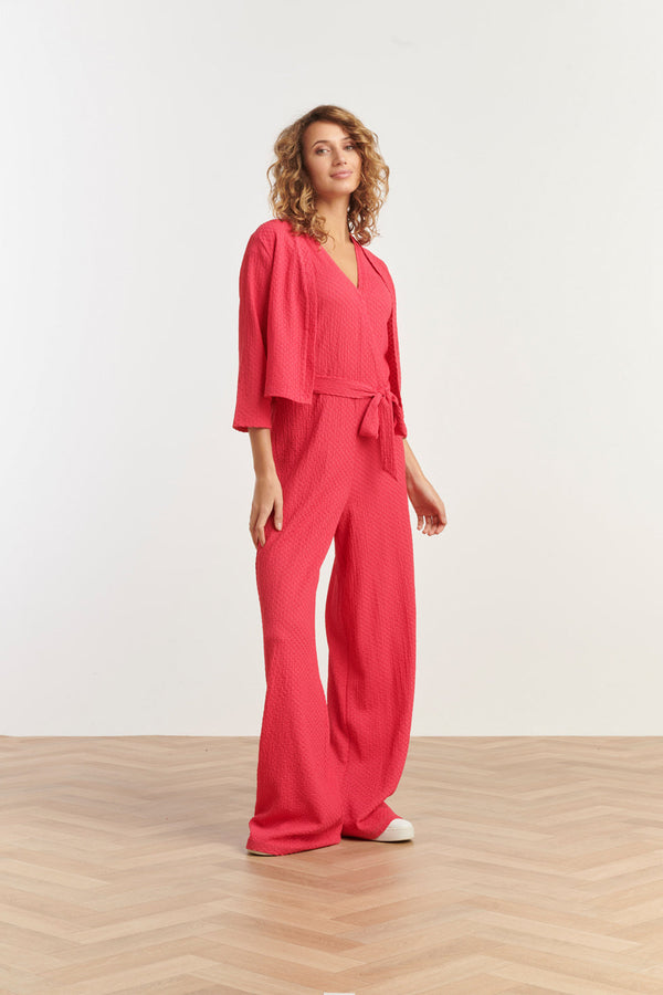 Smashed Lemon 25269 Stretchy Crinkle Bolero | Pink