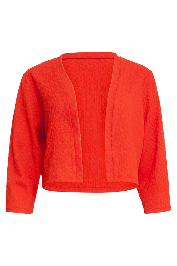 Smashed Lemon 25269 Stretchy Crinkle Bolero | Red