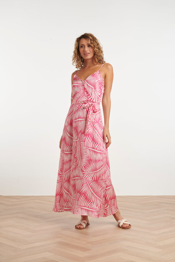 smashed lemon 25340 Jurken | Fuchsia-White