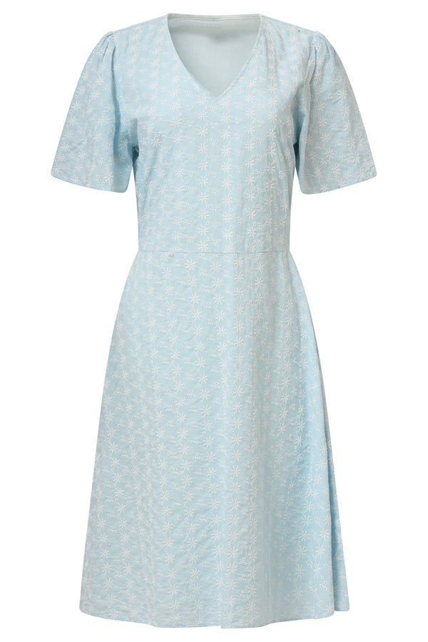 Smashed Lemon 35005 Jurken | Light Blue-Off White