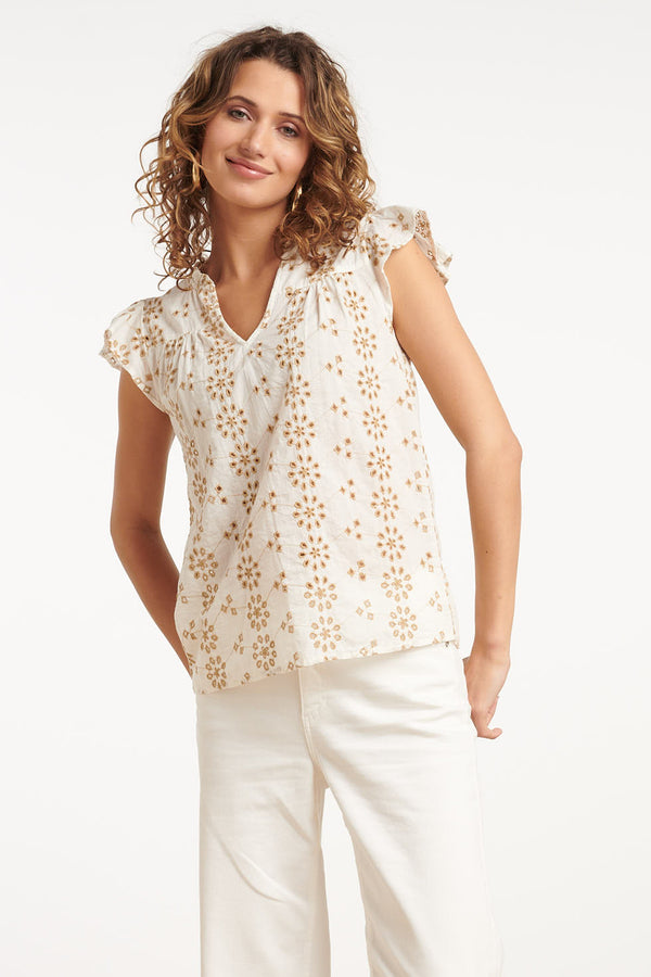 smashed lemon 35010 Tops | Sand-Off White