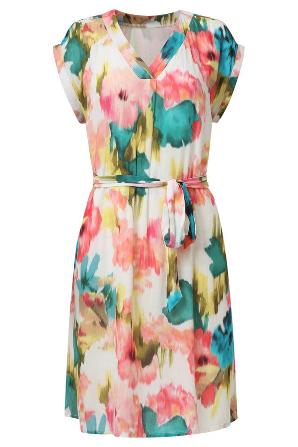 Smashed Lemon 35021 Jurken | Off-White-Multicolour