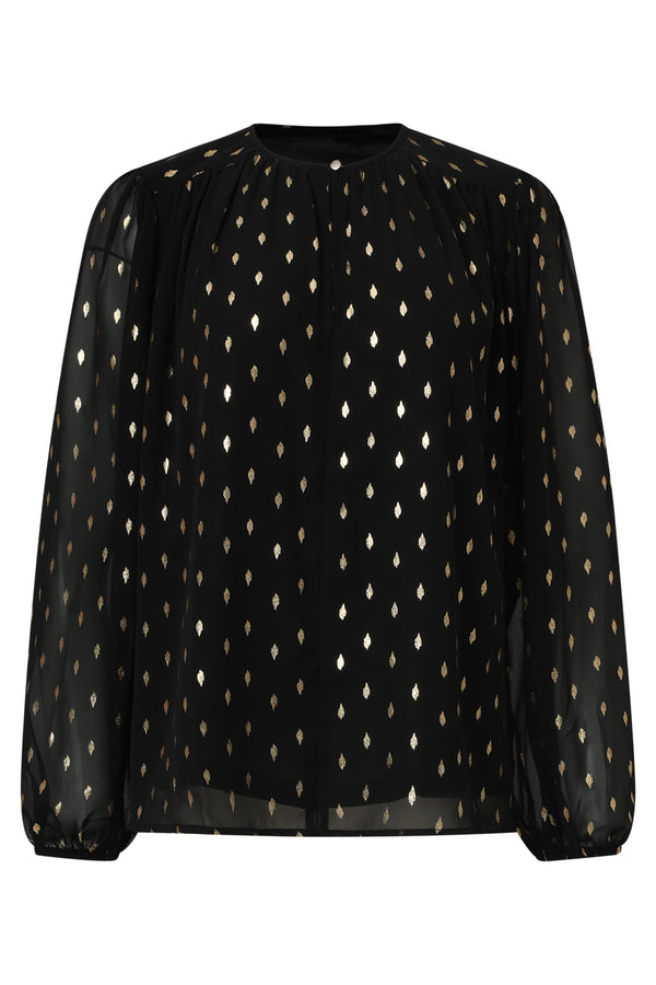 Smashed Lemon 35051 Tops | Black-Gold