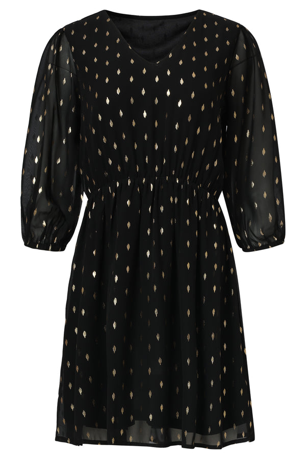 Smashed Lemon 35061 Jurken | Black-Gold