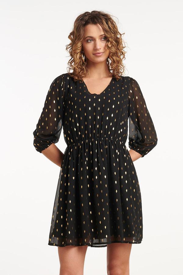 smashed lemon 35061 Jurken | Black-Gold