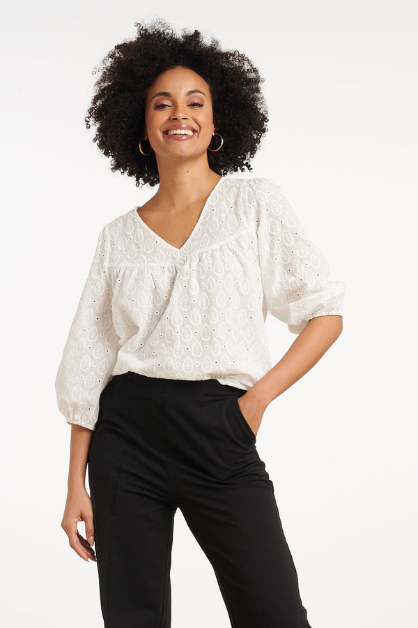 Smashed Lemon 35092 Tops | White