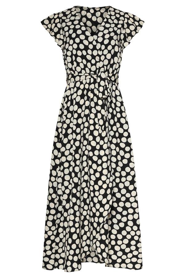 Smashed Lemon 35095 Jurken | Black-Off-White