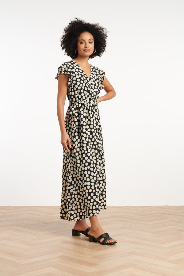 Smashed Lemon 35095 Jurken | Black-Off-White