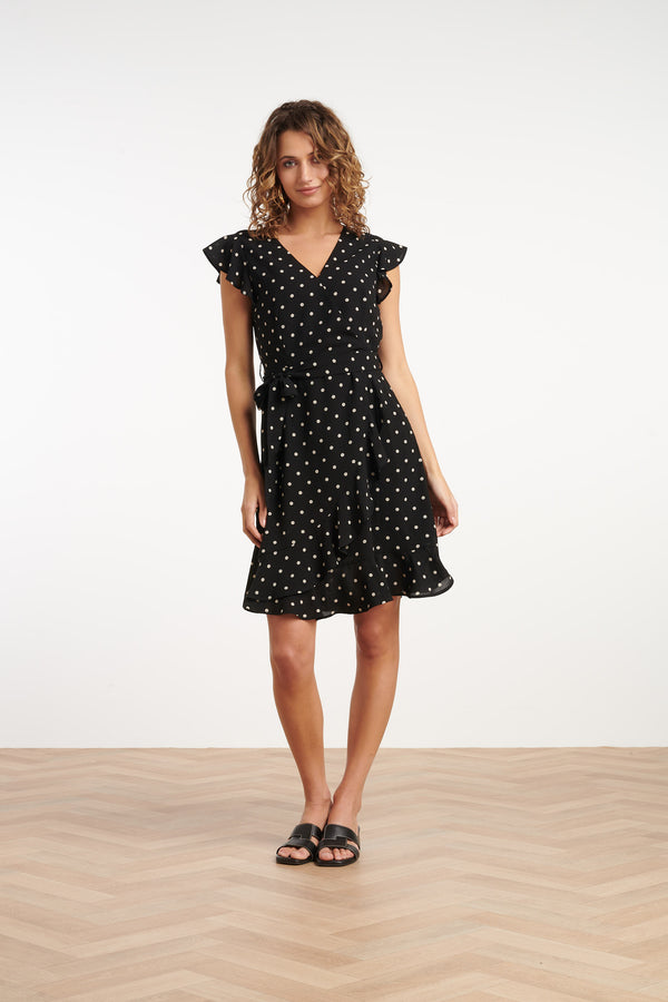 smashed lemon 35096 Jurken | Black-Off-White