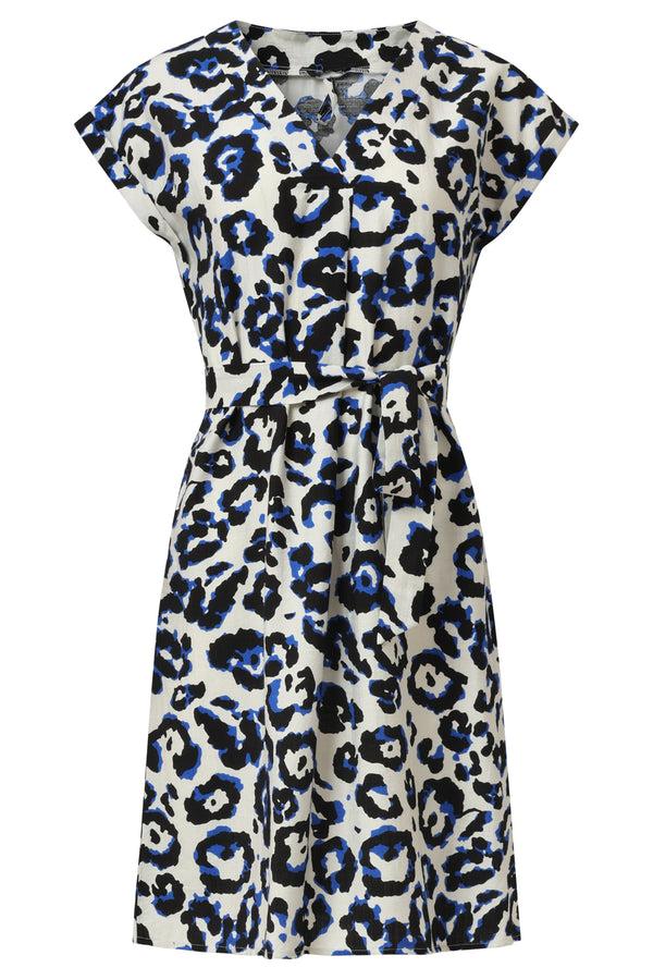 Smashed Lemon 35103 Jurken | Off White-Blue