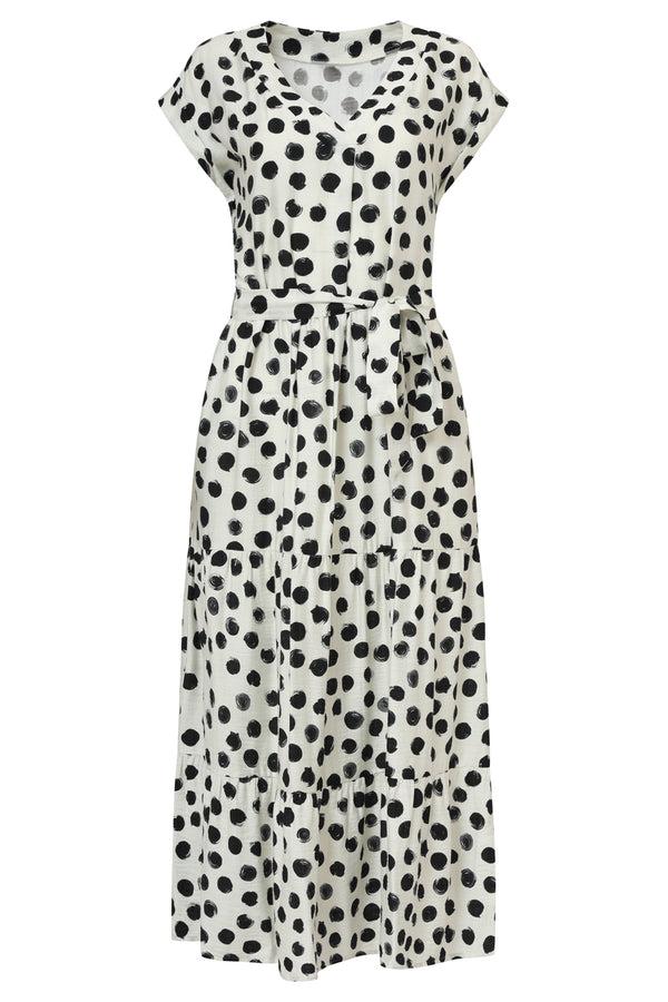 Smashed Lemon 35104 Jurken | Offwhite-Black