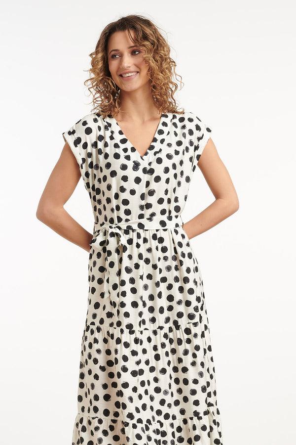 Smashed Lemon 35104 Jurken | Offwhite-Black