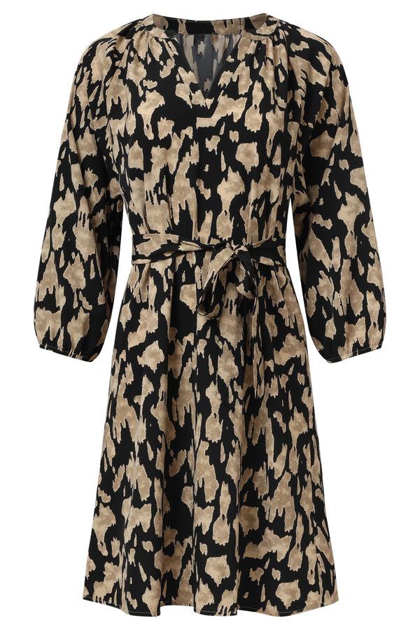 Smashed Lemon 35119 Jurken | Sand-Black