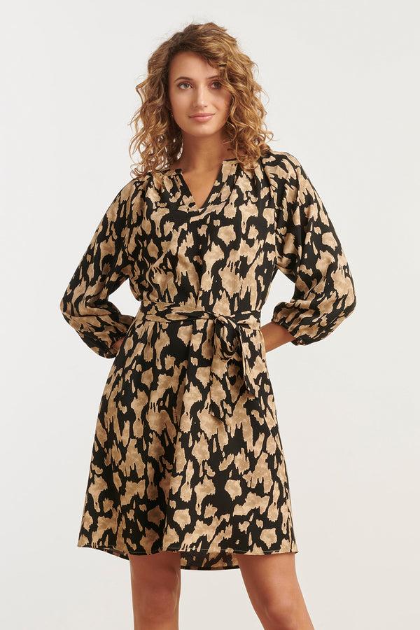 smashed lemon 35119 Jurken | Sand-Black