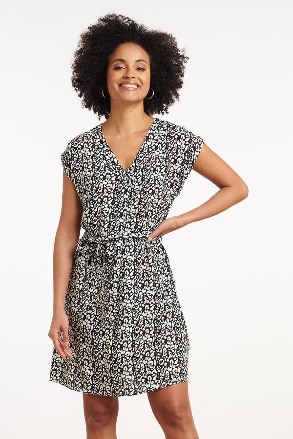 smashed lemon 35120 Jurken | Black-Off-White