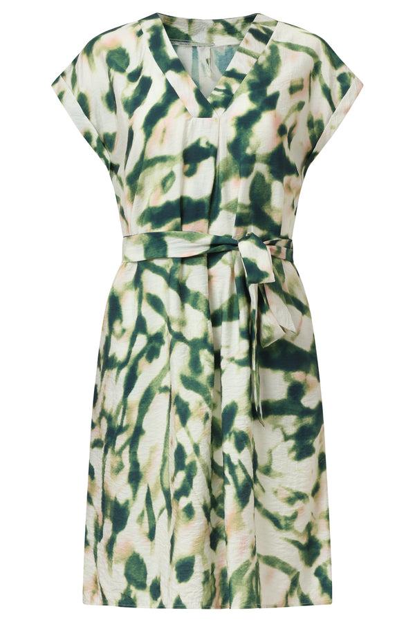 Smashed Lemon 35123 Jurken | Off White-Green