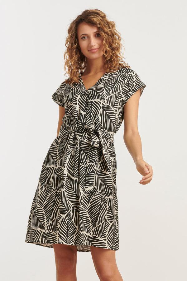 smashed lemon 35141 Jurken | Offwhite-Black