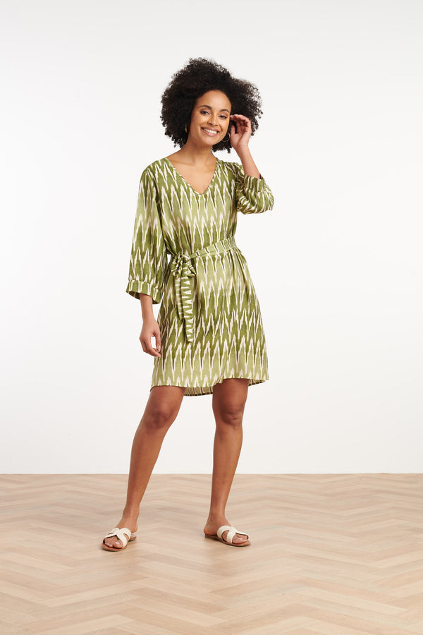 Smashed Lemon 35143 Jurken | Army-Off-White