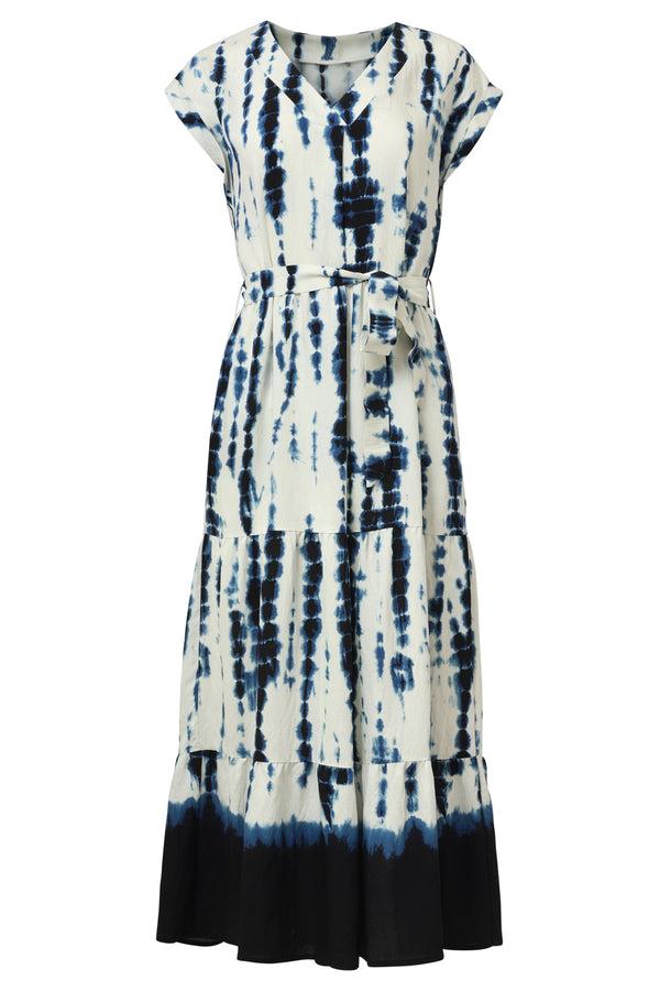 Smashed Lemon 35144 Jurken | Off White - Navy