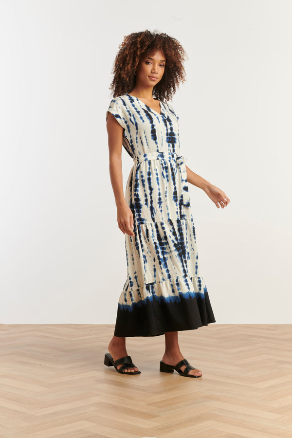 Smashed Lemon 35144 Jurken | Off White - Navy