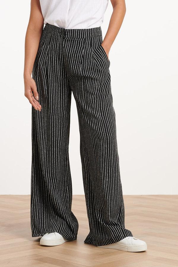 Smashed Lemon 35149 Broeken | Black-Off-White