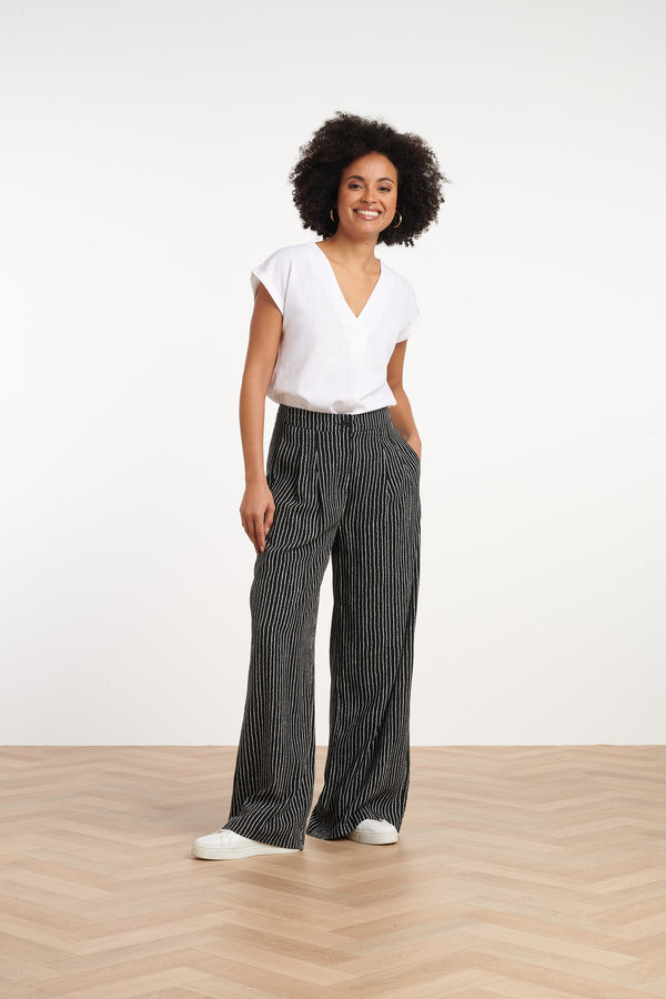 smashed lemon 35149 Broeken | Black-Off-White