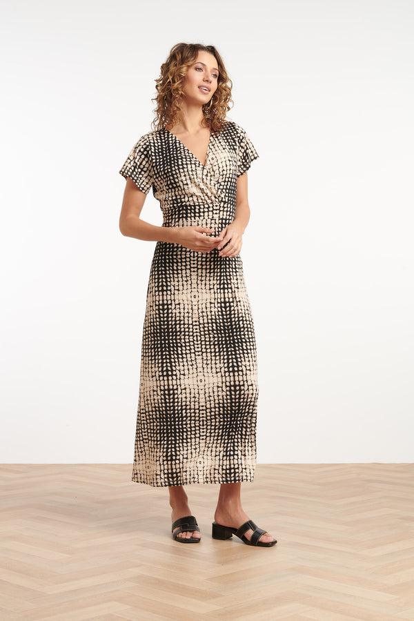 Smashed Lemon 35151 Jurken | Black-Off-White