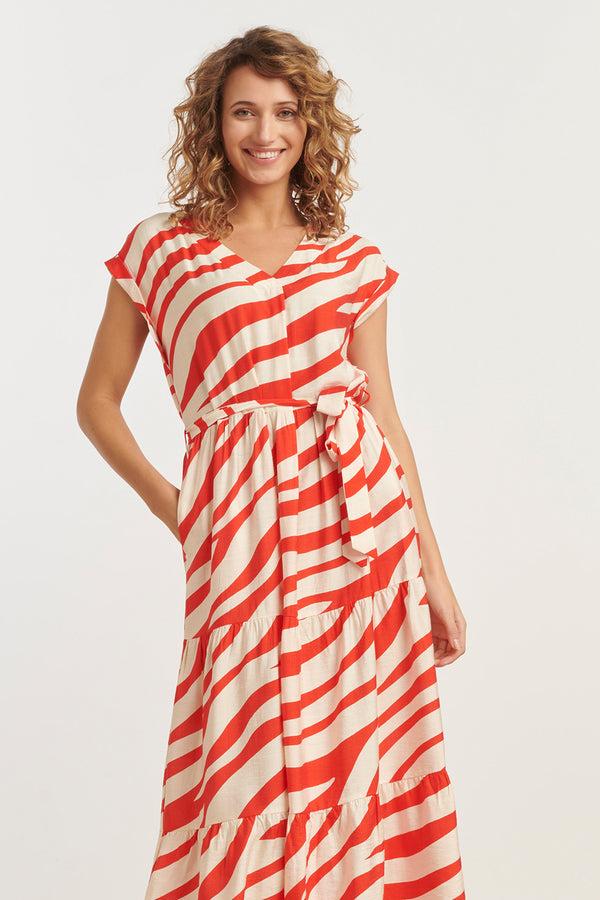 Smashed Lemon 35155 Jurken | Sand-Red