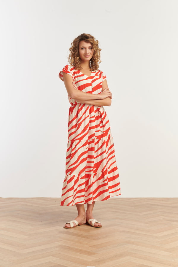 Smashed Lemon 35155 Jurken | Sand-Red