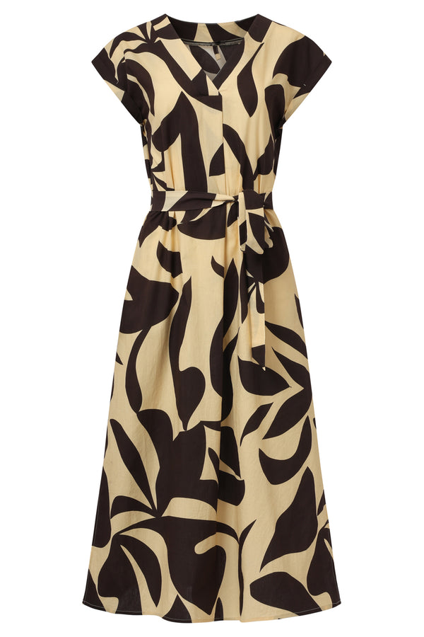 Smashed Lemon 35167 Jurken | Sand-Black