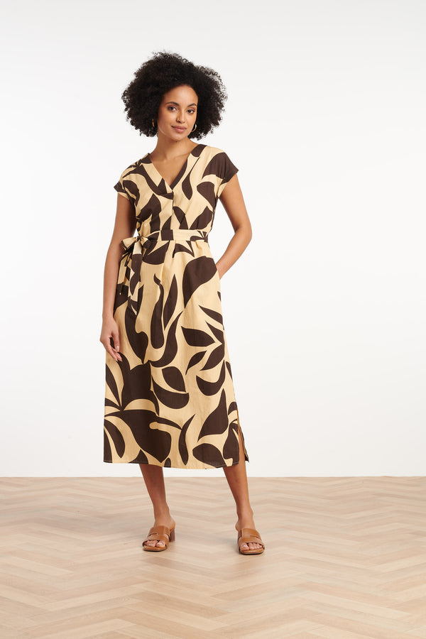 Smashed Lemon 35167 Jurken | Sand-Black