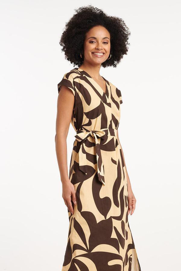 Smashed Lemon 35167 Jurken | Sand-Black