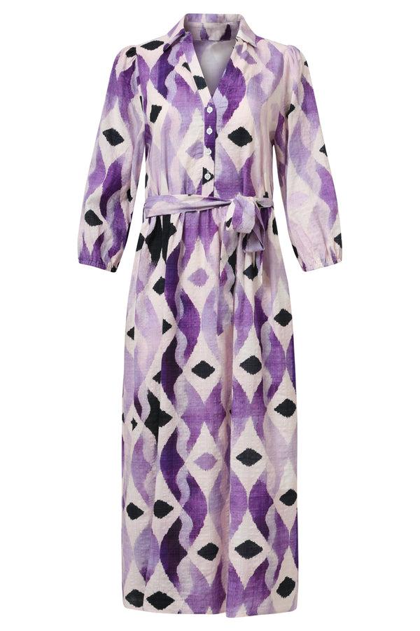 Smashed Lemon 35184 Jurken | Off White - Purple