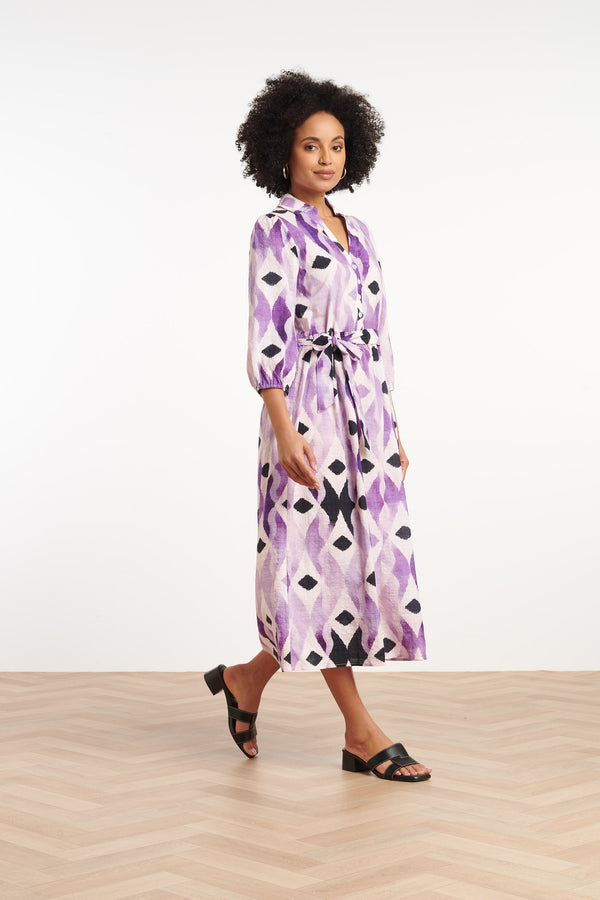 Smashed Lemon 35184 Jurken | Off White - Purple