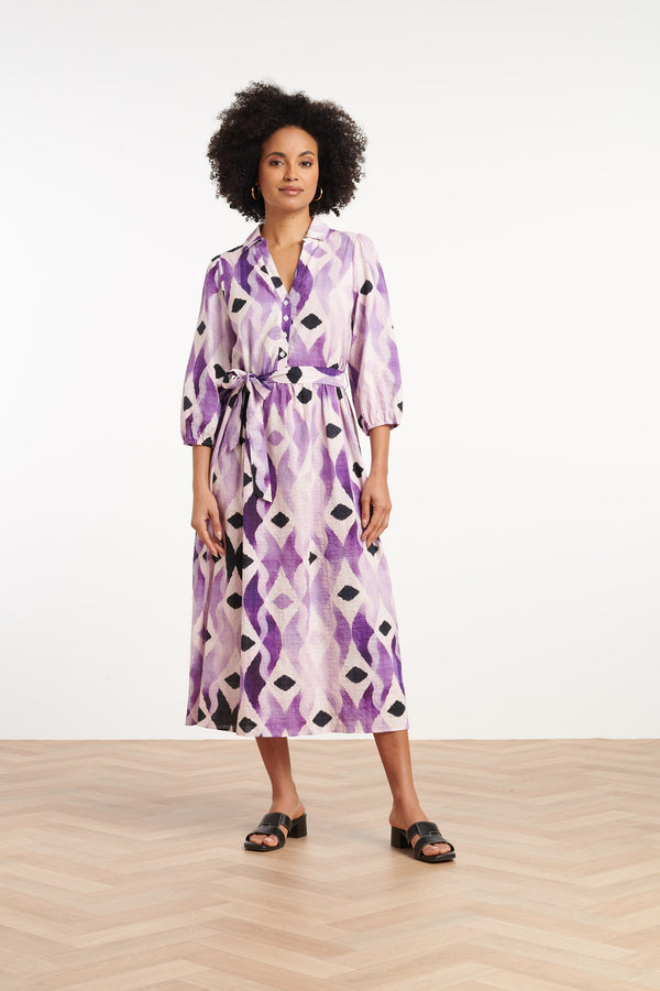 smashed lemon 35184 Jurken | Off White - Purple