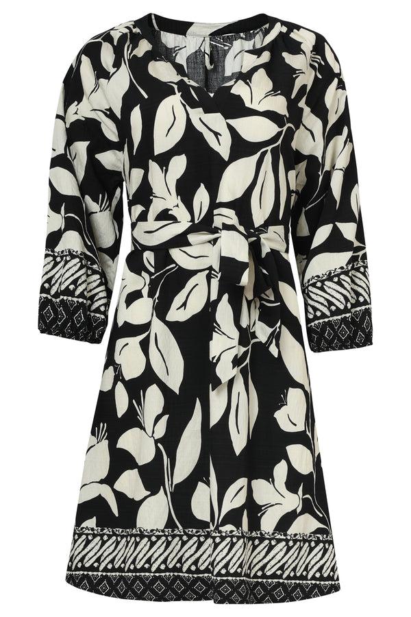 Smashed Lemon 35187 Jurken | Off White-Dark Sand